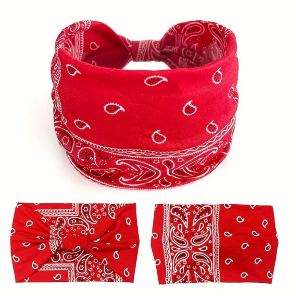 Bright Red Wide Headband